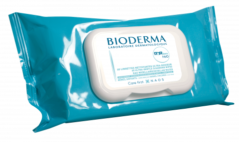 Fotografie produktu BIODERMA, ABCDerm H2O Micelární ubrousky 60 ks, péče o dětskou pokožku, čisticí ubrousky