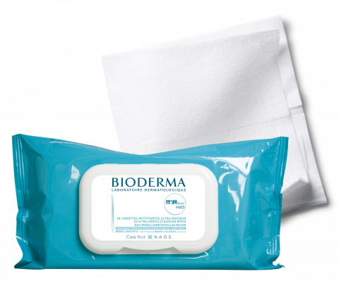 Fotografie produktu BIODERMA, ABCDerm H2O Micelární ubrousky 60 ks, péče o dětskou pokožku, čisticí ubrousky